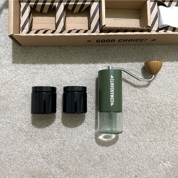 Comandante C40 GRUN MK3 Nitro Blade Coffee Grinder Military Olive Green Bean Jar - Picture 15 of 15